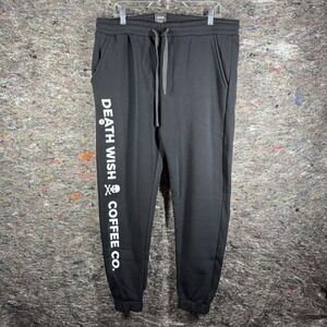 Death Wish Coffee Co. Sweatpants Mens 2XL Joggers Burnside Fleece Pants